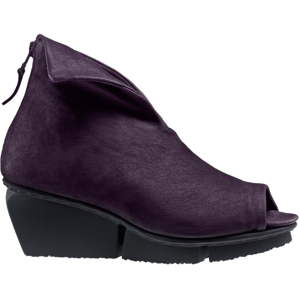 Trippen Galaxy Purple Leather Open Toe Ankle Booties 40 US 9-9.5